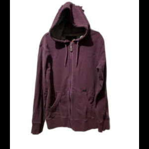 Amplify size Medium Full Zip Hoodie Jacket dark purple  w/Pockets Long Sleeve